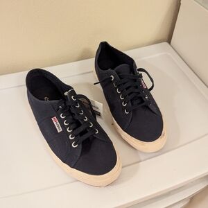 Superga Womens's Navy Canvas Sneakers